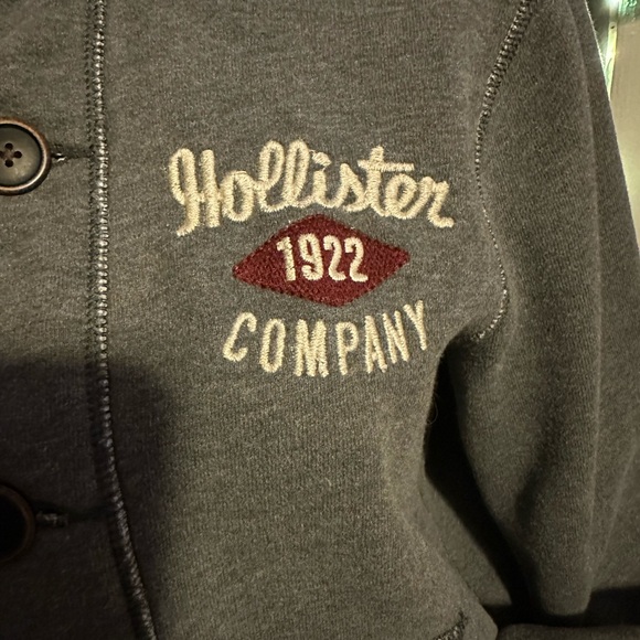 Hollister Gray Button-Up Hoodie - Picture 3 of 9